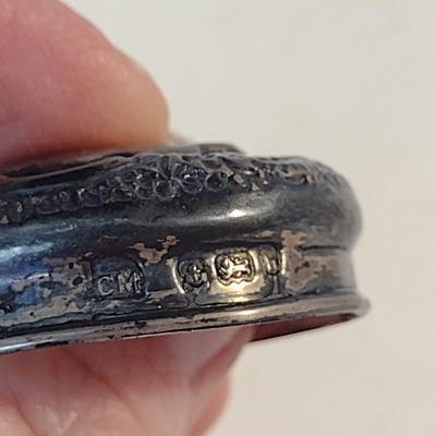 Vintage J.G.&S. Ink Well with Sterling Silver Collar and Lid