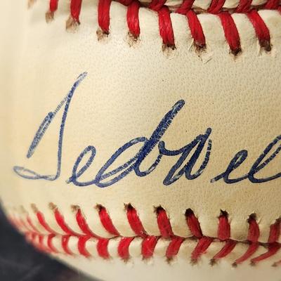 Ted Williams Signed Baseball In Collectors Case