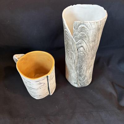 B. Cronk & Kaiser Signed Pottery Vases & Mug (DR-ES)