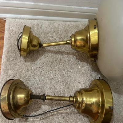 TWO Vintage MCM Light Fixtures