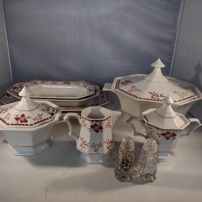 Vintage Independence Ironstone China by Interpace Japan- Bittersweet Pattern- Approx 65 Pieces