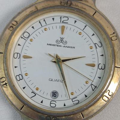 Dugena Quartz Swiss Made Wittnauer Geneve Meister-Anker Pocket Watch Case Marked 'F W Arminia, 0.800'