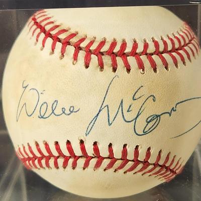 Willie McCovey Signed Baseball In Collectors Case