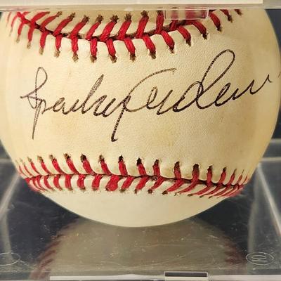 Sparky Anderson Signed Baseball In Collectors Case