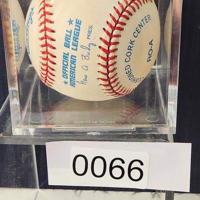 Miguel Tejada Signed Baseball In Collectors Case