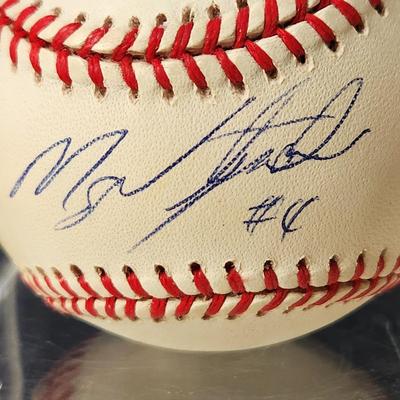 Miguel Tejada Signed Baseball In Collectors Case