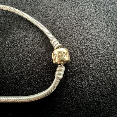 Pandora Charm Bracelet 14kt Gold & Sterling