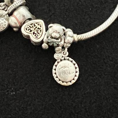 Pandora Charm Bracelet 14kt Gold & Sterling