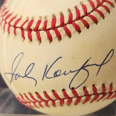 Sandy Koufax Signed Baseball In Collectors Case