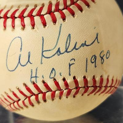 Al Kaline HOF 1980 Signed Baseball In Collectors Case