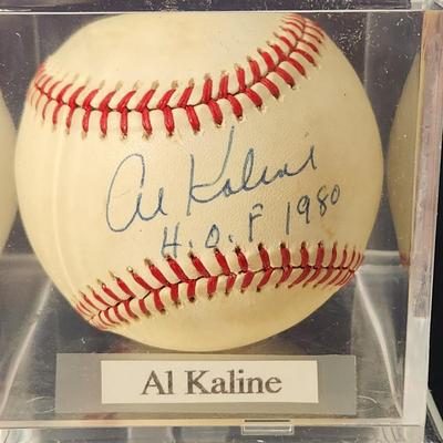 Al Kaline HOF 1980 Signed Baseball In Collectors Case