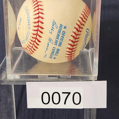 Al Kaline HOF 1980 Signed Baseball In Collectors Case
