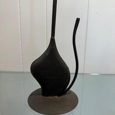 METAL CAT AND CERAMIC BIRD