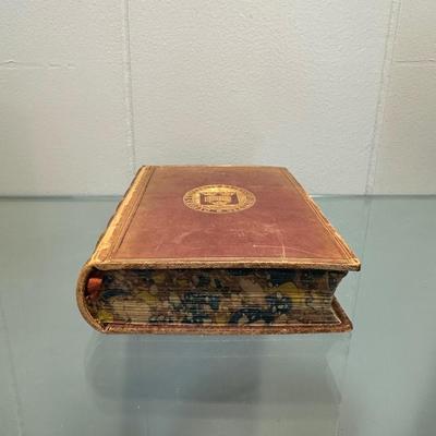 BOOK ENDS AND ANTIQUE BOOK "COMPLETE WORKS OF EDMUND SPENSER"