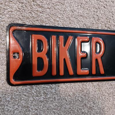 THICK METAL SIGN WITH RAISED LETTERS