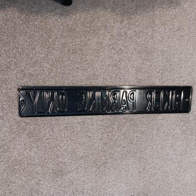 THICK METAL SIGN WITH RAISED LETTERS