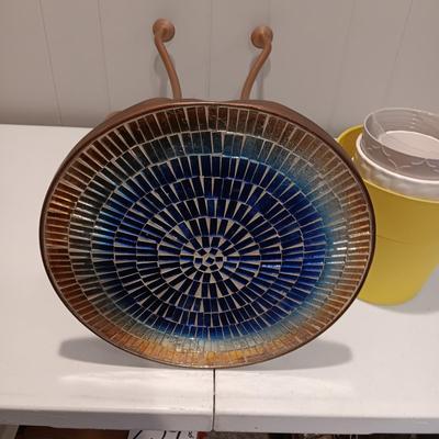 MOSAIC STYLE TOP PLANT STAND AND FLOWER POTS