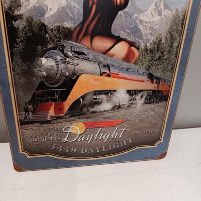 SOUTHERN PACIFIC RAILROAD TIN SIGN