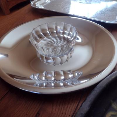 Collection of Metal Trays/Serving Dishes