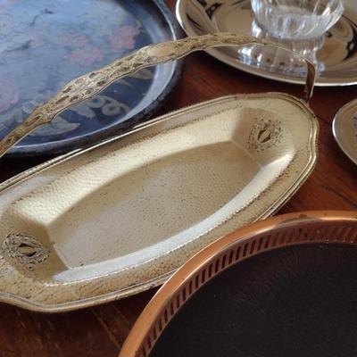 Collection of Metal Trays/Serving Dishes