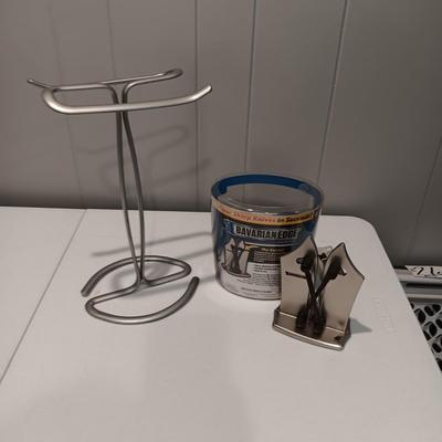 LIKE NEW BAVARIAN EDGE KNIFE SHARPENER AND HAND TOWEL HOLDER