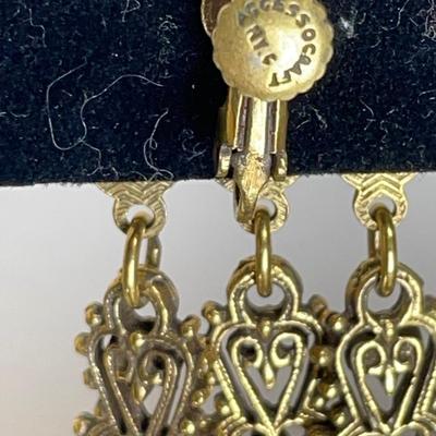 Vintage Signed Filigree Earrings