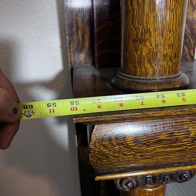 Antique Oak Mantle w/Mirror