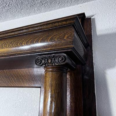 Antique Oak Mantle w/Mirror