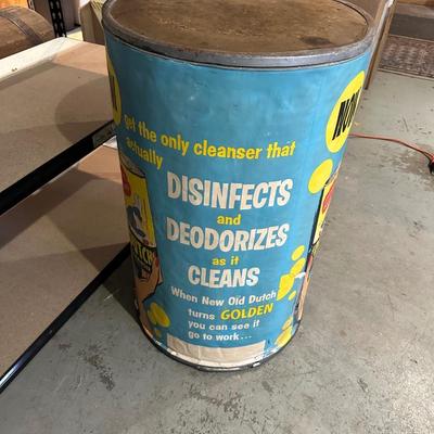 LARGE CARDBOARD DRUM ADVERTISING DUTCH CLEANER