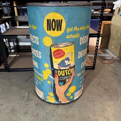 LARGE CARDBOARD DRUM ADVERTISING DUTCH CLEANER