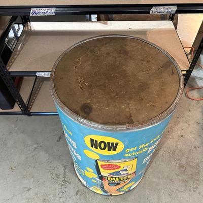 LARGE CARDBOARD DRUM ADVERTISING DUTCH CLEANER