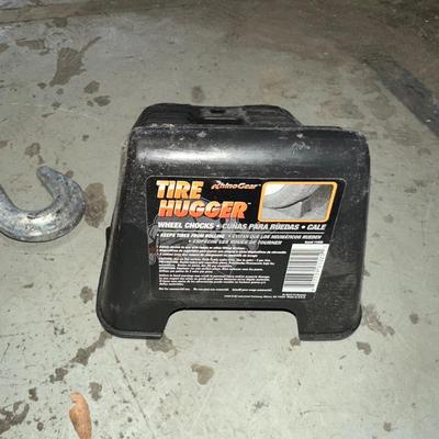 NICE TOW ROPE, DIEHARD BATTERY CHARGER AND WHEEL CHOCK