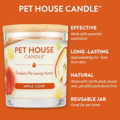 9oz One Fur All Pet Odor Neutralizing Apple Cider Plant Based Wax Candle