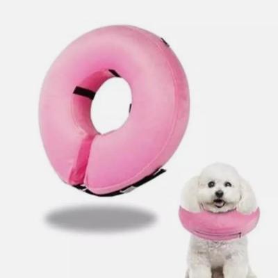 New M Soft Inflatable Post Surgery Dog Cone Collar Alternative Pink Bite Resist Neck 8”-12?
