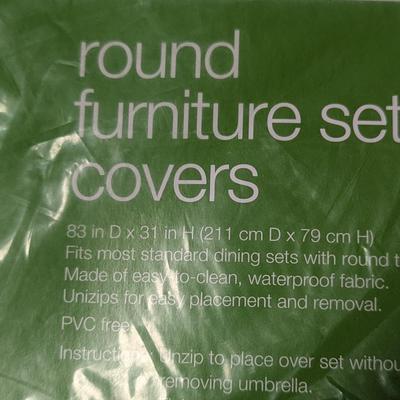 Essential Garden Round Furniture Set Cover & Chaise Lounge Cover (BR2)