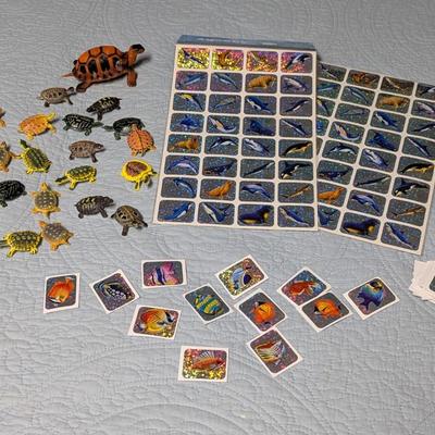 Plastic Turtles & Fish Stickers Aquatic Destination Adventures (BR2)
