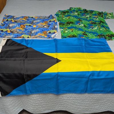 Bahama Flag Puritan Beach Shirt Size Large (BR2)