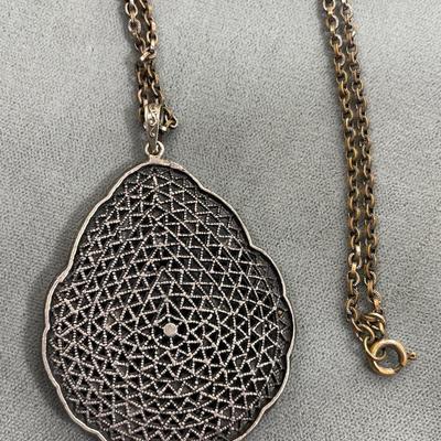 Vintage Marcasite pendant necklace