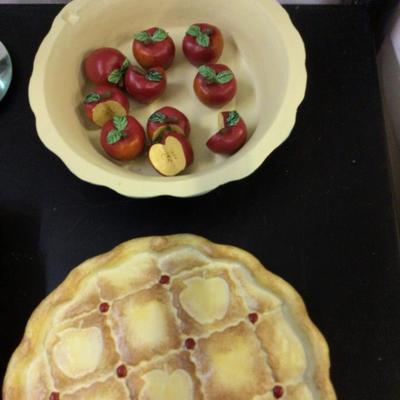 Fruit Tray, Pie and Flower Tic Tac Toe Games Victorian Picture, Bride and Groom.