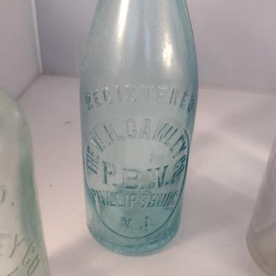Collection of Vintage Glass Bottles- Clear and Blue
