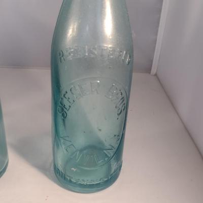 Collection of Vintage Glass Bottles- Clear and Blue