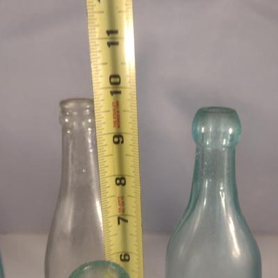 Collection of Vintage Glass Bottles- Clear and Blue
