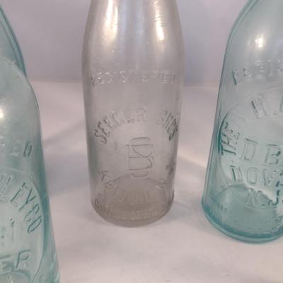 Collection of Vintage Glass Bottles- Clear and Blue