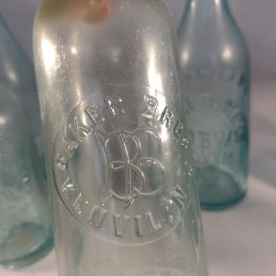 Collection of Vintage Glass Bottles- Clear and Blue