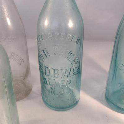 Collection of Vintage Glass Bottles- Clear and Blue