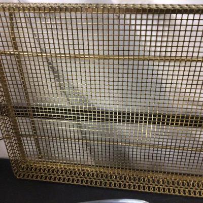 MCM Serving Pieces, Metal Tray, Square Tray, and Long Tray