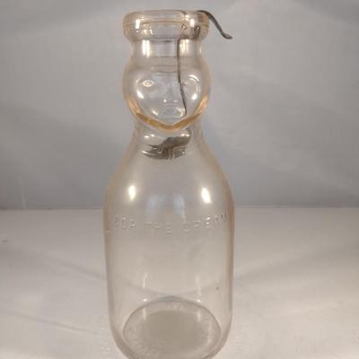 Cop the Cream Quart Milk Bottle with Cream Top Ladle
