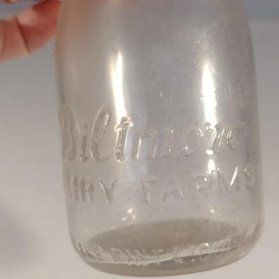 Biltmore Dairy Farms Half Pint Milk Bottle