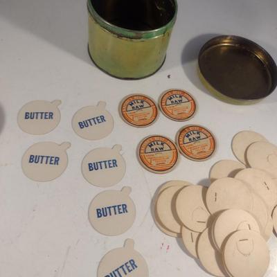Collection of Milk Bottle Tops