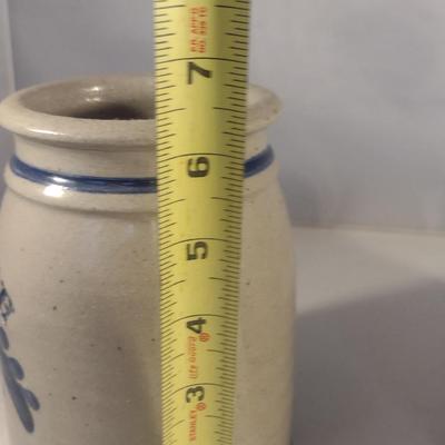 Glazed Pottery Utensil Holder and Jar with Lid- Westerwald Pottery